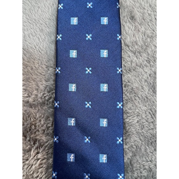Facebook Tie Logo Mens Promo Merch Blue 60 inches - Picture 3 of 9